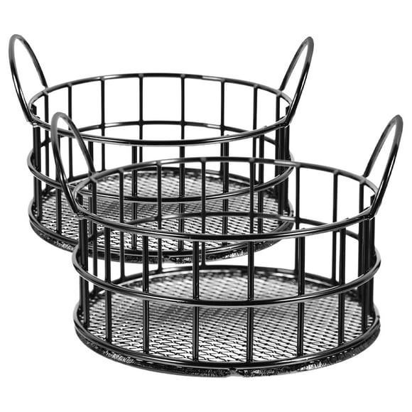 2Pcs Metal Basket for Sundries Metal Storage Basket Home Metal Basket Handheld Storage Basket Desk Basket