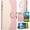 Pink, variant on for Motorola Moto G (2026) Leather Phone Case Zipper Wallet Purse Contrast Color Block Folio Flip Cover Kickstand, Card Slot Cash Holder, Circular Magnetic Buckle, Wrist Strap