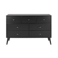 thumbnail image 4 of Prepac Milo Mid Century Modern 7-Drawer Double Dresser, Black, 4 of 13