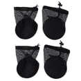 thumbnail image 1 of EeaseCA 4pcs Ball Net Bag Mesh Drawstring Bags Nets Bags Pouch Tennis Ball Carrying Holder Storage Drawstring Bag Round Bottom for Lover (Red + Black), 1 of 7
