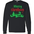 thumbnail image 3 of Inktastic Merry Christmas, Reindeer, Christmas Tree, Stars Long Sleeve T-Shirt, 3 of 5