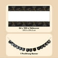 thumbnail image 6 of 170-Piece 70th Birthday Party Supplies, Serves 24 Black and Gold Plates, Napkins, Cups, Cutlery, Tablecloth and Banner, 6 of 10