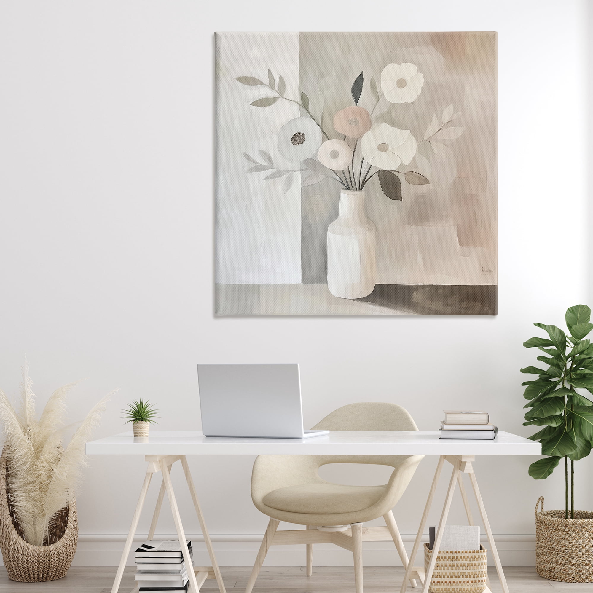 Stupell Industries Minimalist Muted Flower Vase Canvas Wall Art, design by Heidi Kuntz