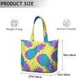 thumbnail image 5 of Travel Tote Bag with Tropical Pineapple Hawaiian Prints Large Capacity Weekender Bag Featuring Exotic Fruit Patterns, Yellow Golden Aesthetic Design, Lightweight Multipurpose, 5 of 5