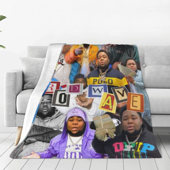 Rod Wave Kids Adults Ultra-Soft Micro Fleece Blanket Throw All Season Fuzzy Lightweight Throw Blankets For Office Company Home Couch Bed Sofa 50"X40"