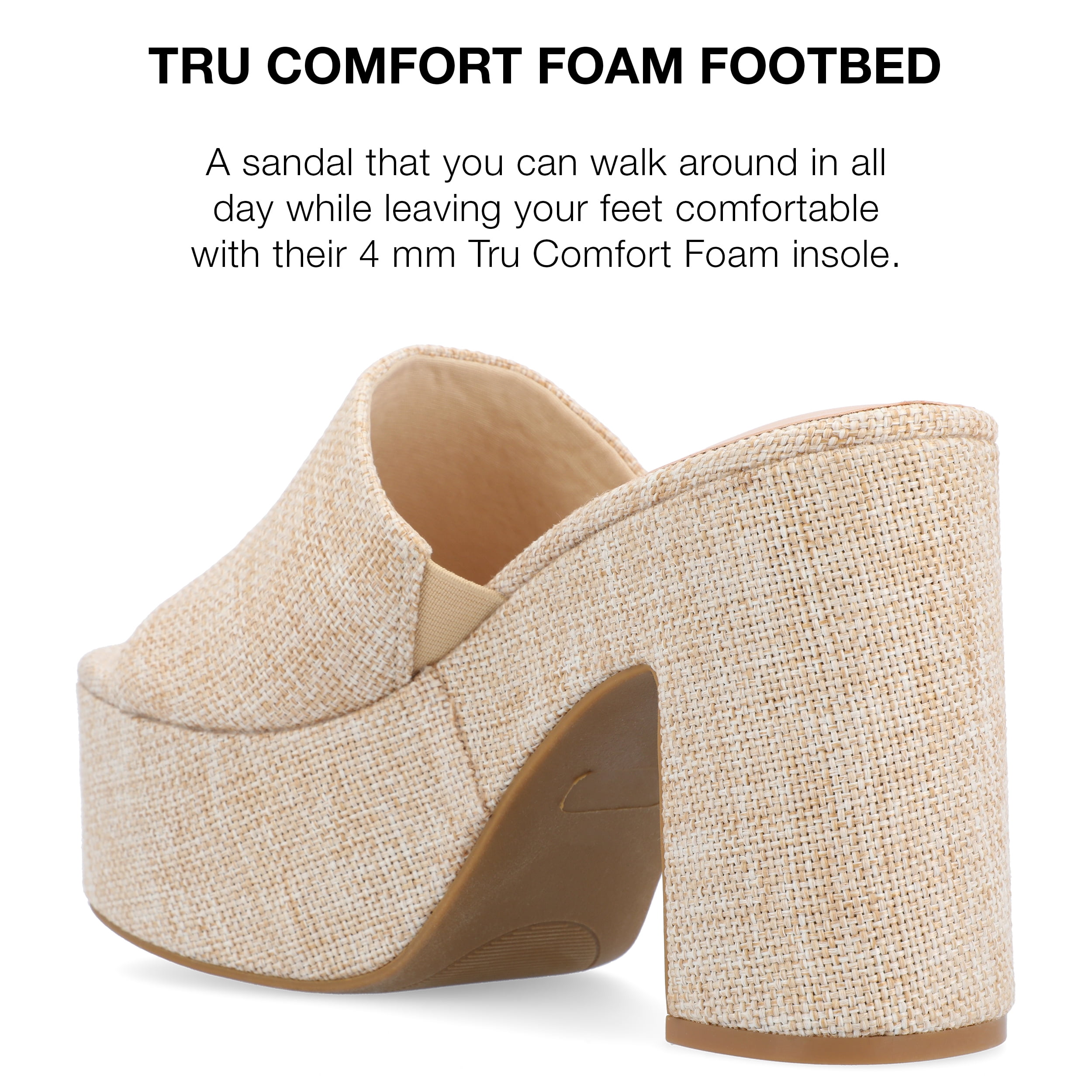 Journee Collection Womens Enyya Tru Comfort Foam Slip On Platform Sandals