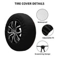 thumbnail image 2 of Susaid Lake Meditating Elephant Print Tire Covers,Waterproof Anti-UV Snow Sun Rain Tire Covers for RV,Truck, SUV, Trailer, Camper-14 inch, 2 of 6