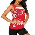 thumbnail image 2 of Fotbe Saying Ho Ho Ho Blusas Sin Mangas para Mujer – Estilo Casual, Corte Suelto, Slim-Fit, Cuello Redondo Deportivo, Tops de Verano para Gimnasio y Yoga-X-Large, 2 of 7