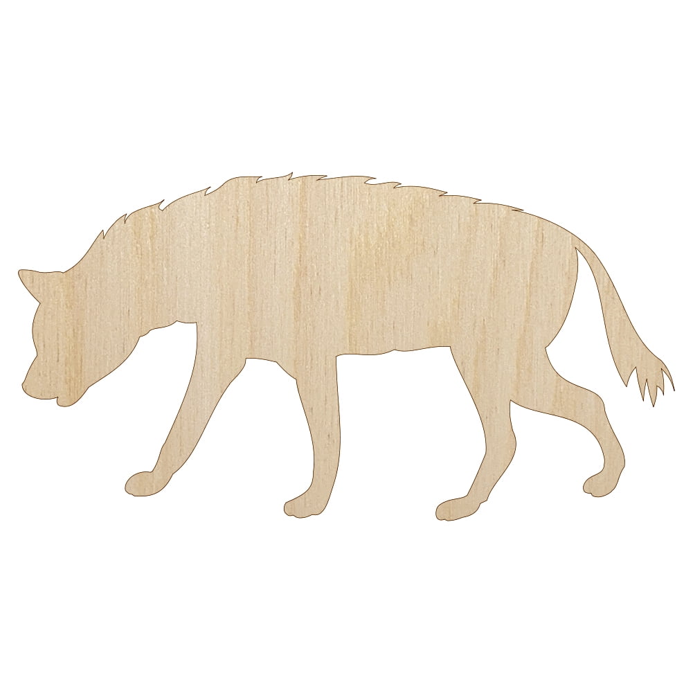 Hyena Solid Wood Shape Unfinished Piece Cutout Craft DIY Projects - 6.