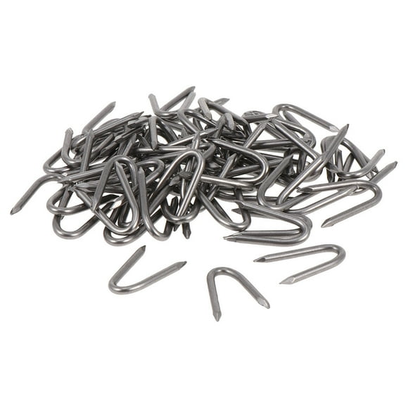 HIAKDOFT 140pcs U Shaped Fencing Staples Steel Material for Fixing Garden Fences