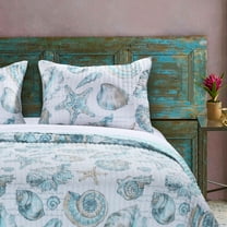 Barefoot Bungalow Cruz White Quilted Pillow Sham