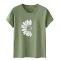thumbnail image 4 of PNTUTB Women's Round Neck Short Sleeve Top Casual Comfortable Summer Loose Basic Fashionable Shirt, 4 of 6