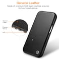 thumbnail image 4 of ICARER FAMILY Slim Leather Case for iPhone 17 Pro 2025 Genuine Leather Wireless Charging Folio Protective Cover for Apple iPhone 17 Pro Black, 4 of 9