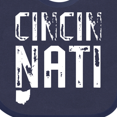 thumbnail image 4 of Inktastic Cincinnati, Ohio Distressed Font Boys or Girls Baby Bib, 4 of 4