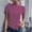 Hot Pink, variant on Tops For Women Trendy Sevevn Women's Short Sleeve Solid Color Crewneck Casual Top Pullover T-Shirt