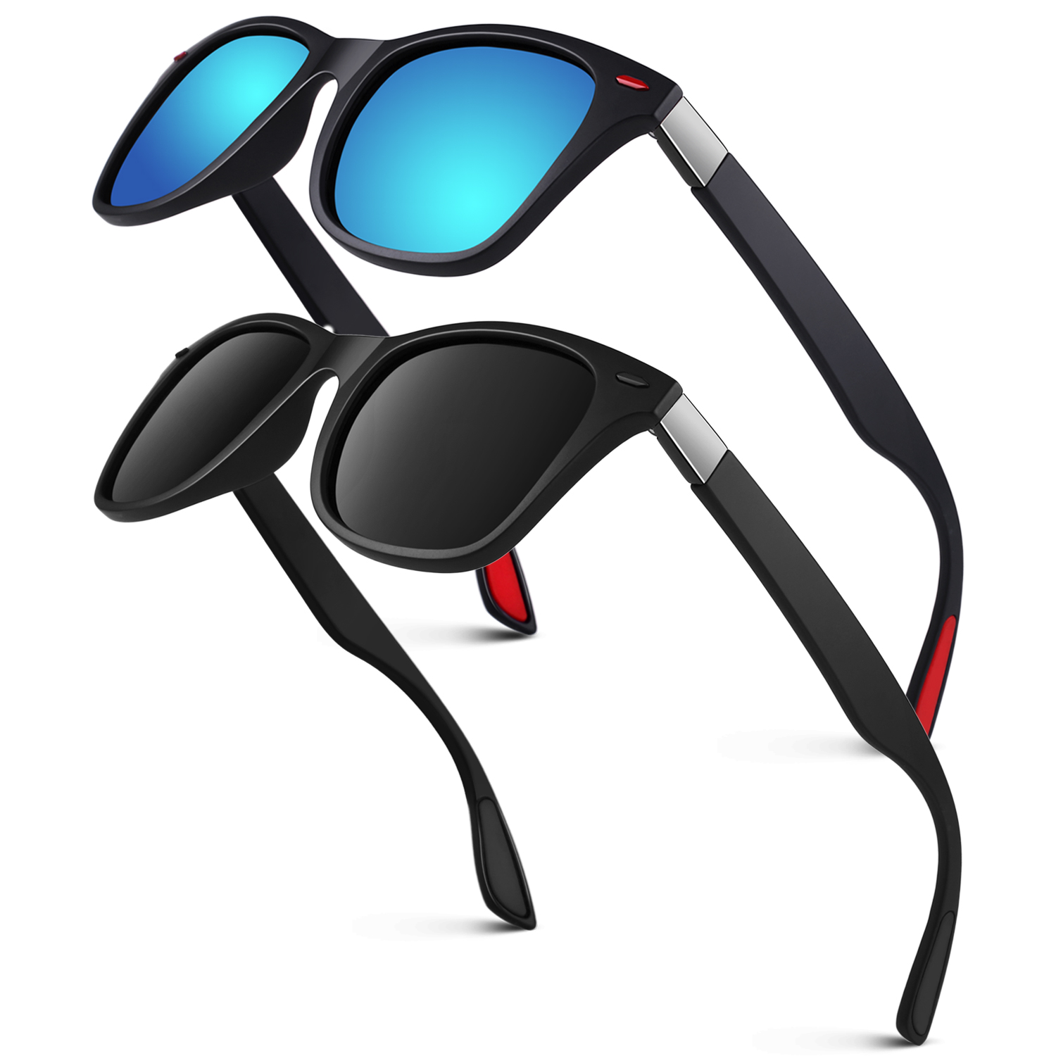 LINVO Men's Retro Polarized Sunglasses, 2-Pack photo 2