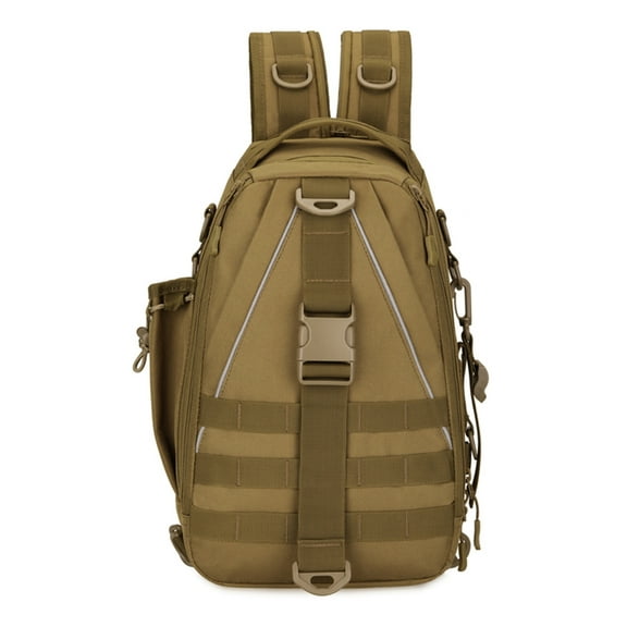 Outdoor Water-Resistant Fishing Shoulder Storage Bag Fishing Chest Bag Fishing Tackle Backpack with Rod & Tackle Bag