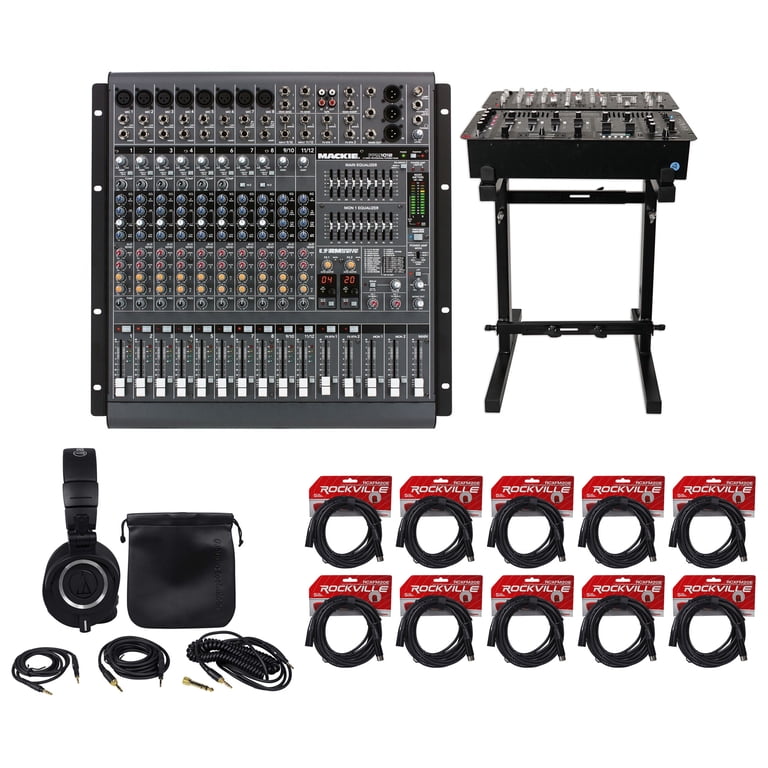 Mackie PPM1012 12 Ch 1600w Powered Mixer, 32 Bit FX+Stand+