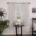 thumbnail image 3 of VHC Brands Farmhouse Window Annie Buffalo Check White Lined Short Curtain Panel Pair, 63x36, Grey, 3 of 8