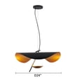 thumbnail image 5 of ECD Lighting Vintage Flying Saucer Curved Retro LED Pendant Light Fixture - Metal Hat Creative Ceiling Lights Corridor Restaurant Cafe Bar Chandelier Lamp, 5 of 7