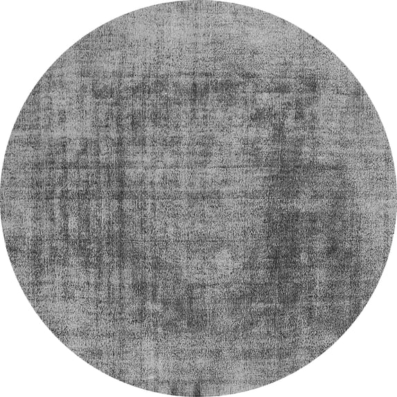 Ahgly Company Indoor Round Oriental Gray Industrial Area Rugs, 7' Round