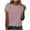 Pink, variant on Qiopertar Women's Casual Short Sleeve Tops Solid Color Pullover Round Neck Spring Summer Fashion Tees Comfy Relaxed Basic Shirts, Hot Pink S
