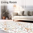thumbnail image 2 of ODIKA 4'x6' Machine Washable Non-Slip Area Rug, Interlocking Seashell Spiral with Subtle Starfish Highlights High Traffic Rug, Beige, 701900, 2 of 7