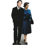 King III Queen Elizabeth II 1980s Cardboard Cutout Standee Standup
