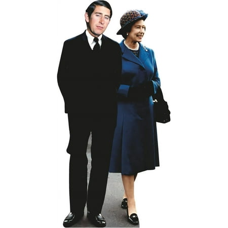 King III Queen Elizabeth II 1980s Cardboard Cutout Standee Standup