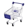 thumbnail image 2 of Mini Shopping Cart，Supermarket Handcart Mini Shopping Cart Mini Supermarket Storage toy Decorative Ornaments for Storage toys (toy Shopping Cart )Blue, 2 of 4