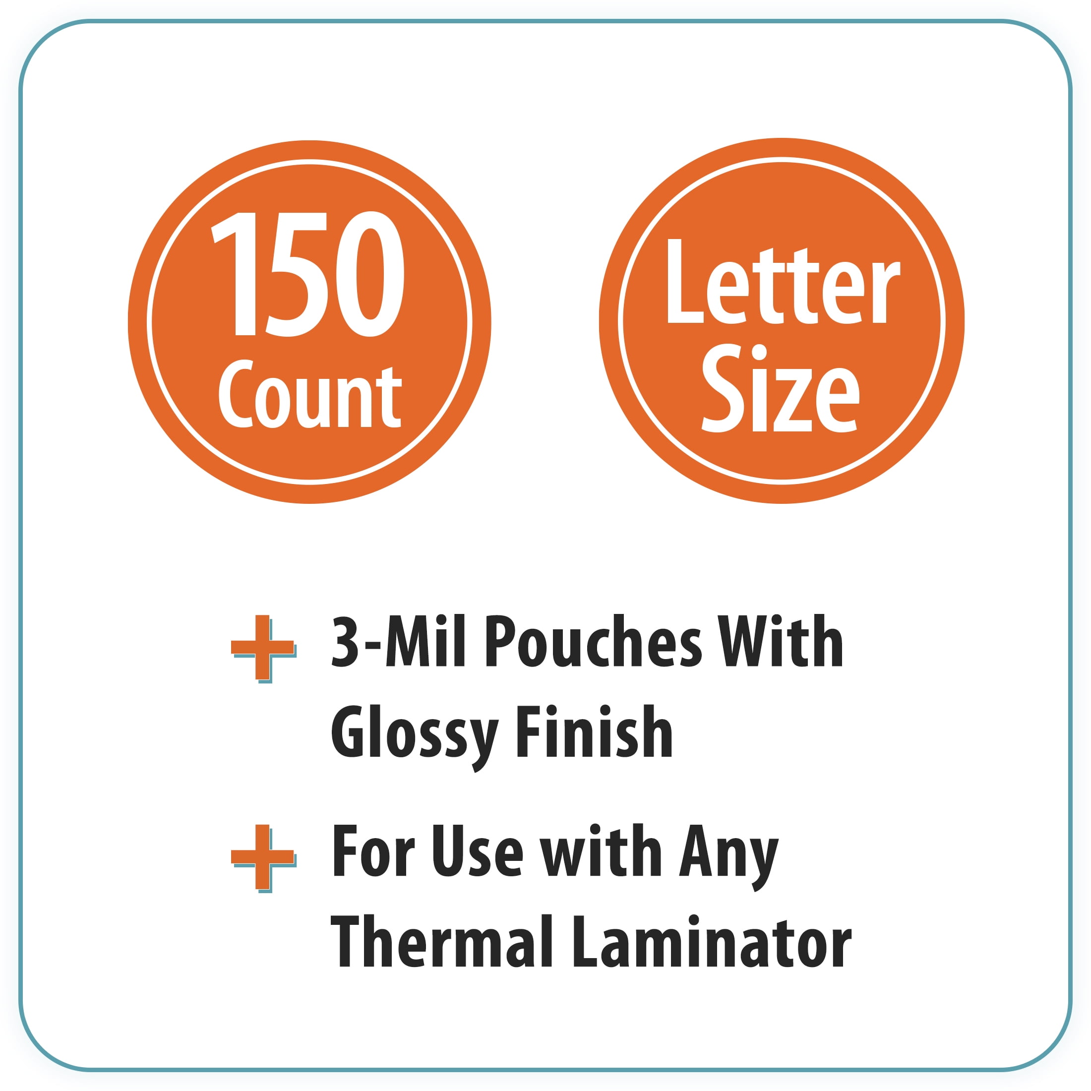 Pen + Gear Laminating Pouches, 8.5" x 11", Letter Size Sheets, 3 Mil, 150 Count