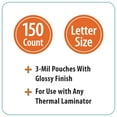 Pen+Gear Laminating Pouches, 9" x 11.5", Letter Size Sheets, 3 Mil, 150