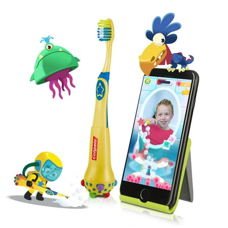 Colgate Magik Kids Smart Toothbrush for Augmented Reality App, Ages (Best Teeth Brushing App)