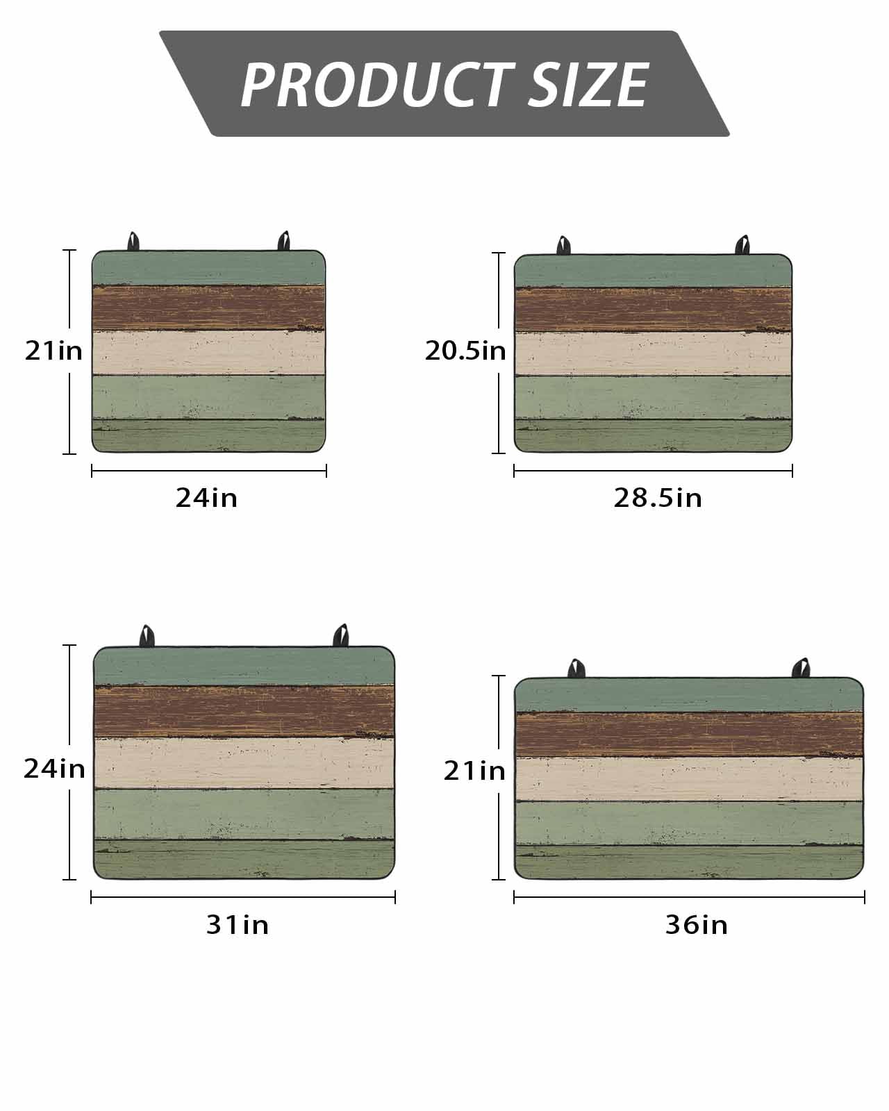 Stove Top Covers for Electric Stove, Green Brown Glass Stovetop Cover Protector, Country Wood Grain Abstract Stripe Induction Cooktop Protector Oven Mat for Kitchen Countertop 24"x21"