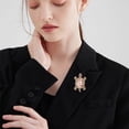thumbnail image 3 of Cute Turtle Brooch Pin Crystal Rhinestones Green Marine Animals Lovely Lapel Pin Dress Accessories Boutonniere Corsage for Hat Bag Gold Tone Great Gift for Wife Sisters Friends Daily Wear Dating, 3 of 11