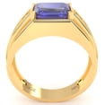 thumbnail image 5 of Men's Tanzanite Diamond Channel Ring In Solid 14k Yellow Gold, 5 of 6