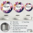thumbnail image 4 of Designart "Têtes en Violet et Rose" Fractals Violets Grand Miroir Rond - Miroir Rond Décor Mural - Miroir Imprimé Charmant 29 Pouces x 29 Pouces Pouces, 4 of 5