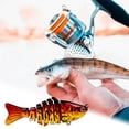 thumbnail image 2 of Señuelo de pesca de 7 segmentos para agua salada y agua dulce, atrayente de peces realista, para jóvenes y adultos aficionados a la pesca, 2 of 5