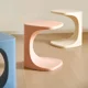 thumbnail image 2 of Mesa auxiliar de sofá creativa nórdica, mesa de centro con estructura de acero resistente, mesa de esquina minimalista moderna para sala de estar, plástico PP, 2 of 4