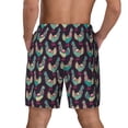 thumbnail image 4 of Goofa Bohemian Chicken Printed Men's Swim Trunks Board Shorts Quick Dry Mens Swimming Trunks with Compression Liner,Breathable Fit Hawaii Beach Shorts-X-Large, 4 of 9