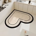 thumbnail image 2 of Kitchen Absorbent Pvc Floor Mats Heart Shape Carpet Non-Slip Bath Rug Pink Valentine's Day Rug Absorbs Water Diatom Mud Pad My Lux Decor Round, 2 of 13