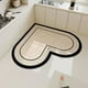 thumbnail image 2 of Kitchen Absorbent Pvc Floor Mats Heart Shape Carpet Non-Slip Bath Rug Pink Valentine's Day Rug Absorbs Water Diatom Mud Pad My Lux Decor Round, 2 of 13