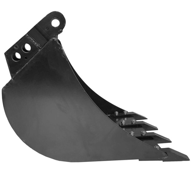 Titan Attachments 24in Wide Backhoe Bucket, 4Carbon Steel Teeth