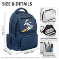 thumbnail image 4 of Bulopur Dark Blue Starry Astronaut Rocket Kids Backpack for Boys, Cool Outer Space Cartoon Print School Bag Lightweight/Breathable/Durable/Waterproof Multi-Pocket Book Bag for Back to School, 4 of 7