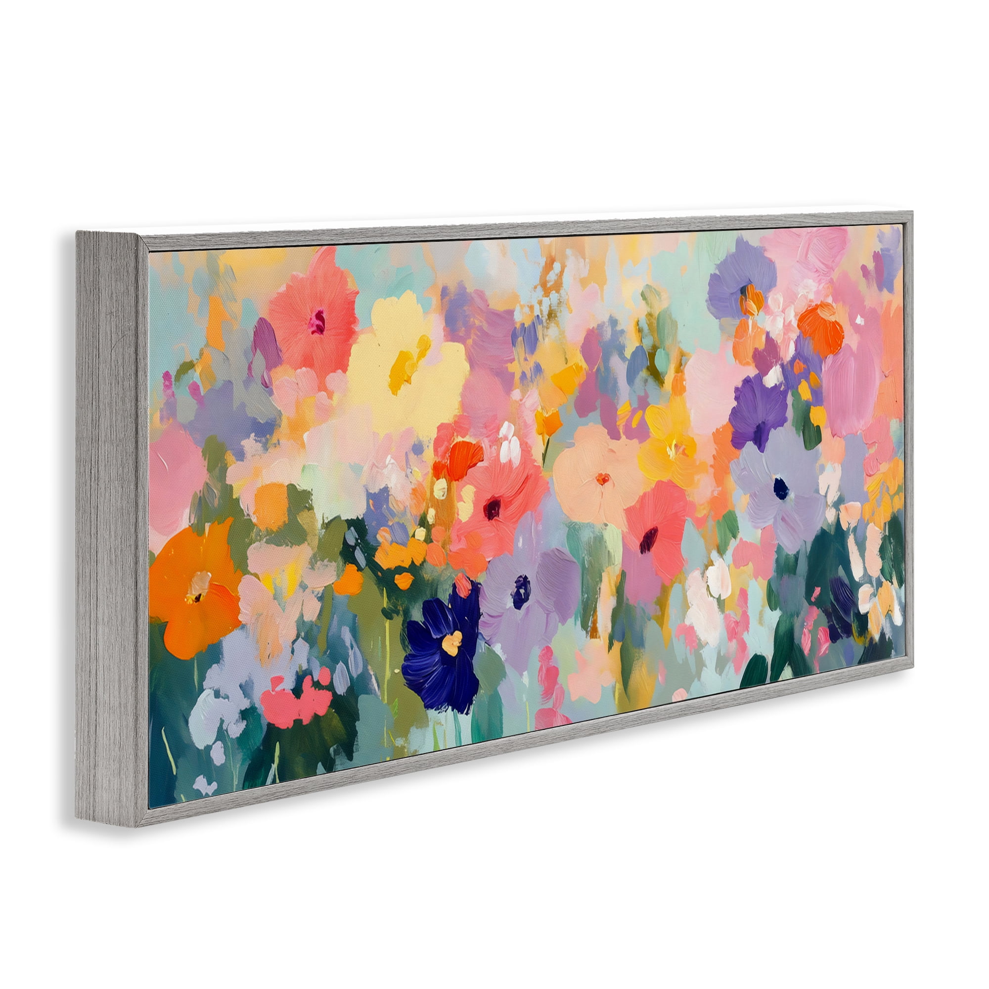 Stupell Industries Colorful Garden Variations Gray Framed Giclee Art, design by Creative Studio
