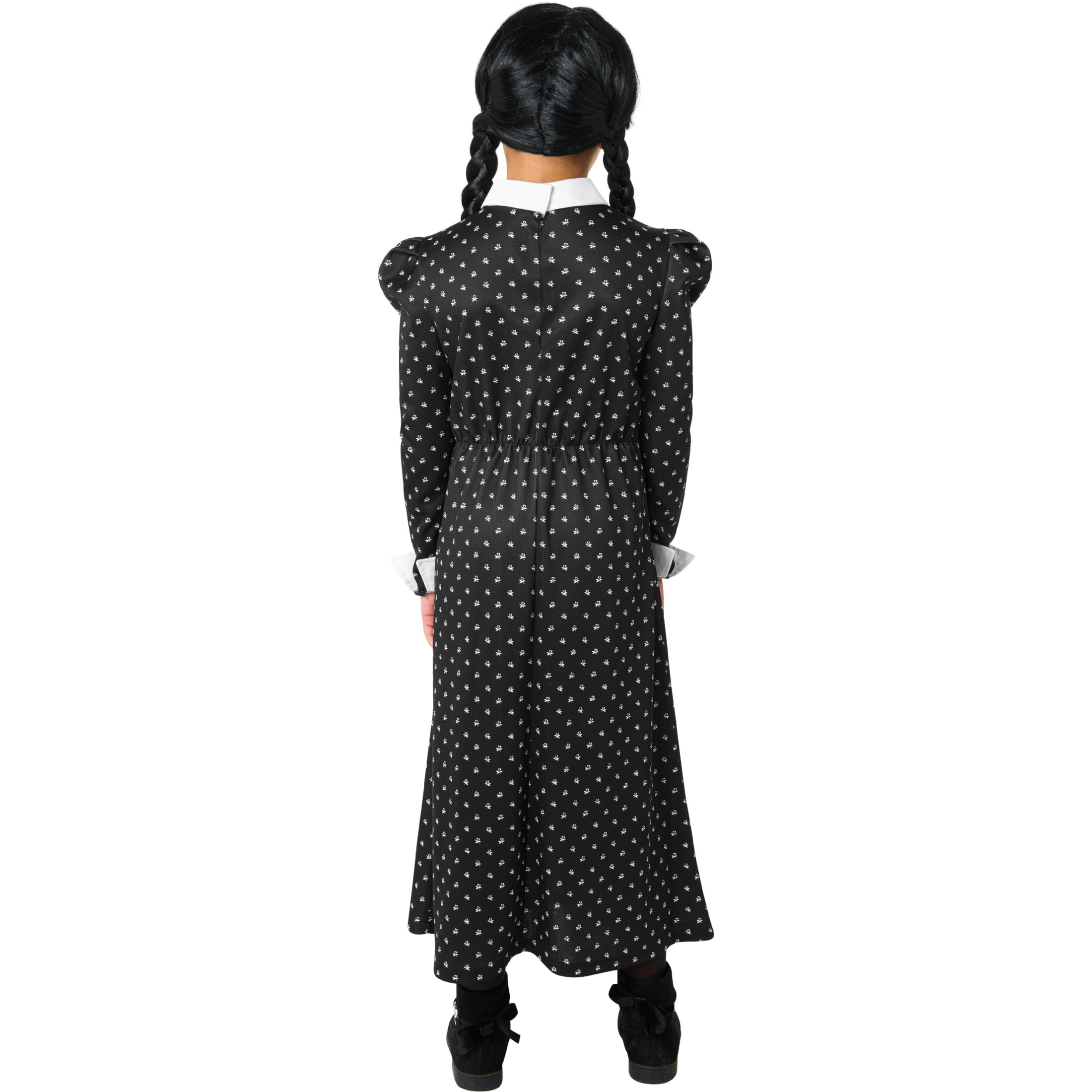 Wednesday Addams Dress Halloween Costume for Children, Girls' Size M (7/8), by Rubies