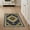 Navy Blue Gold, Pattern 3, variant on ODIKA 2'x3' Washable Accent Rug Round Ocean Navy Wave Abstract Hydrangea Circle Contemporary for Bedroom, Nursery, RV, Pet Friendly, Bedside Mat