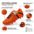 thumbnail image 3 of Vizari USA Impact Firm Ground Soccer Cleats for Kids – Comfortable, Lightweight, and Durable Shoes for Toddlers, Little Kids, and Big Kids - Orange/Silver, 11, 3 of 6