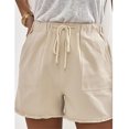 thumbnail image 1 of Pantalones cortos casuales, pantalones cortos de mujer Pantalones cortos de color puro con bolsillos Ropa de mujer resistente y resistente, 1 of 6