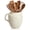 Antique Cream-Novelty, variant on Rustic Kitchen Utensil Holder With Handle 7.48" H Ceramic Vintage Crock For Countertop  Farmhouse Decoration Pot Spatulas Spoons Tongs(classic Antique Beige)